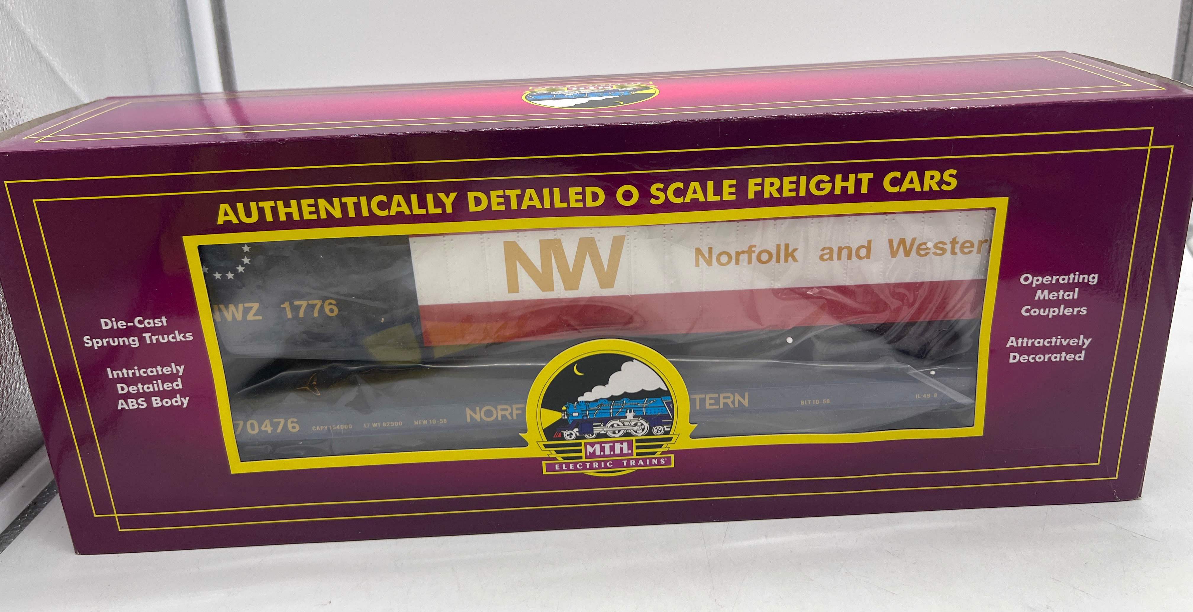 MTH Premier 20-98928 Norfolk & Western Flat Car w/ 48' Trailer Bicente
