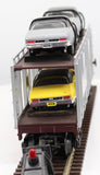 MTH Railking 30-7694 Auto Transportation Auto Carrier Flat Car w/ Chevy Nova O SCALE Like New