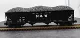 MTH Premier 20-97408 Norfolk & Western 4-Bay Hopper Car . O SCALE Like New Damaged Box