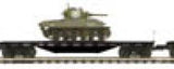 MTH Premier 20-90545e Chesapeake & Ohio 50-Ton 41' Wood Flat Car w/Sherman Tank Load O SCALE NEW