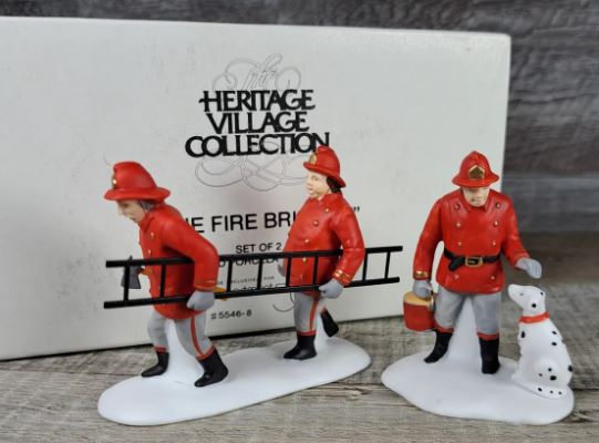 Department 56 5546-8 The Fire Brigade Figures-- Heritage Village Collection