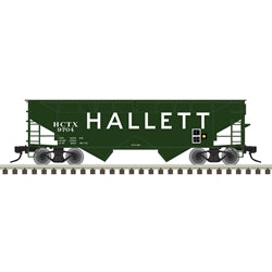 Atlas 20007443 TRAINMAN 2-BAY OFFSET HOPPER HALLETT #9732 HO SCALE NEW