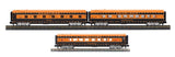 MTH 30-68283 Halloween Nightmare Express 60 Streamlined Sleeper/Diner set and 30-68284  Coach Car w/LED Lights (Set of 2) limited O Scale NEW