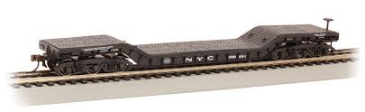 Bachmann 18341 52' depressed-center flatcar New York Central NYC #498991 HO SCALE Like New