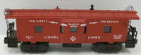 Lionel 6-19756 post war celebration PWC  remake red Lionel Lines  bay window caboose O SCALE NEW