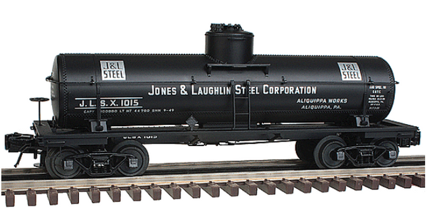 Atlas 8643-3  Jones & Laughlin Steel Corp. (black)  Master(R) 8,000-Gallon Tank Car - 3-Rail -  O SCALE NEW