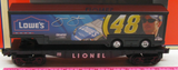 Lionel 6-26350 Jimmie Johnson flatcar with trailer O SCALE NEW