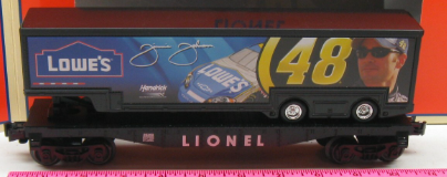 Lionel 6-26350 Jimmie Johnson flatcar with trailer O SCALE NEW