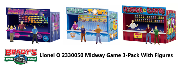 Lionel 2330050 Midway Games 3-Pack with figures
