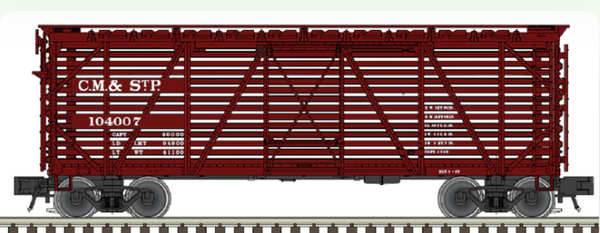 Atlas O 2002469S-3 Trainman 40' stock car "Milwaukee Road" CM&StP O scale NEW
