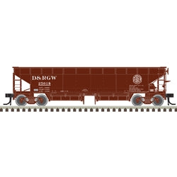 Atlas 50006606 MASTER RIO GRANDE 70-TON HART BALLAST CAR #25018 N SCALE NEW