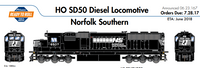 Athearn Ready to Roll ATH86910 Norfolk Southern NS SD50 Diesel locomotive 6511 DCC READY HO SCALE NEW