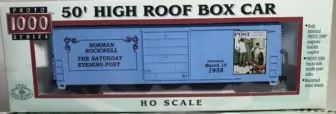 Proto 1000 8434 50' High Roof Box Car Norman Rockwell 1958 HO Scale