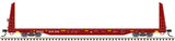 Atlas 2001701-4 BNSF 62' Bulkhead Flat Car Trainman O Scale Like New Damaged Box
