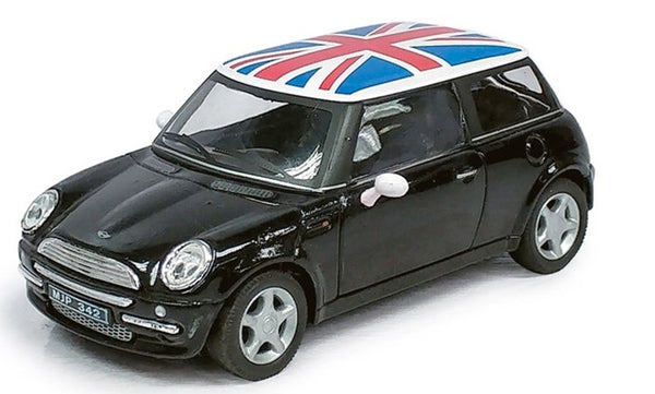 Atlas 3009930 Cararama Mini Cooper Black with British Flag on Roof O Scale