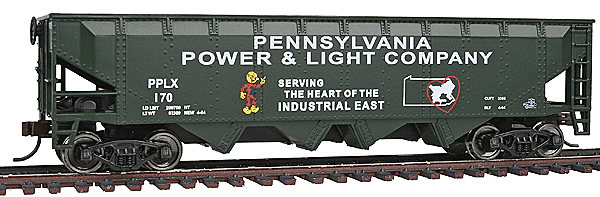 Walthers 931-1659 Offset Quad Hopper - Ready To Run -- Pennsylvania Power & Light PPLX #170 HO SCALE NEW