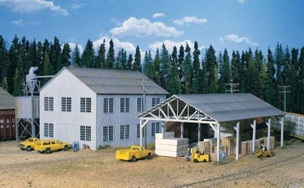 Walthers 933-3059 Planing Mill and Shed Kit HO Scale NEW