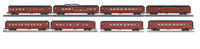 MTH 30-68255, 30-68254, 30-68253, 30-68252 Pennsylvania Streamlined Passenger Car Set (Set of 8 Cars) O Scale NEW