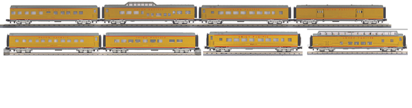 MTH 30-68251, 30-68250, 30-68249, 30-68248 Union Pacific Streamlined Passenger Set (Set of 8 Cars) O Scale NEW