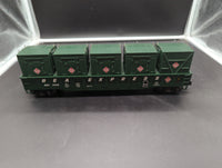 MTH Premier 20-98023 Railway Express Agency Gondola Car - Scale Length w/5 LCL Containers #REX 5968. O SCALE Like New