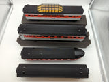 MTH Rail King New Haven O-27 Streamline Vista Dome 30-6131D, 30-6131C, 30-6131E, 30-6131B  (Set of 4) O Scale Like New