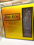 MTH Railking 30-1056 Hi-tension Tower Set #3 Pc. Set. O SCALE Like New