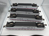MTH Premier 20-6524 Amtrak Lounge-Cafe 4 Car SuperLiner set  o scale Like New