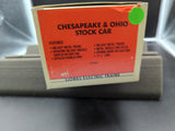 Lionel 6-51402 O gauge Chesapeake and Ohio C&O 95250 stock car O SCALE Like New