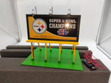 MTH Railking 30-90207 NFL - Pittsburgh Steelers Super Bowl.XL Lighted Billboard #Pittsburgh Steelers Super Bowl.XL. O SCALE Like New