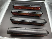 MTH Railking 30-69258 Pennsylvania 4-Car 60' Madison Passenger Set Baggage - 6589, Coach 1 - 1033, Coach 2 - 1038, Observation - Nasemond County. O SCALE Like New Damaged Box