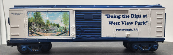 MTH Railking 30-74123 West View Dips O SCALE RailKing Box Car (Linda Barnicott signed card/photo included) Used Excellent