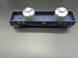 Lionel 6-6208 Chessie gondola with cannisters O SCALE Used Excellent