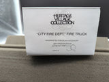 Dartment 56 5547-6 The Hertage Collection "City Fire Department" Fire Truck Hand Printed Porcelain Accessory  Like New