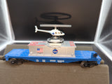 MTH Railking 30-7940 NASA Flat Car w/Operating Helicopter #141403. O SCALE Like New