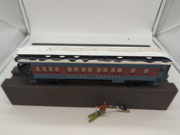 Lionel Polar Express skiing hobo observation passenger car 6-85400 O gauge train O scale Like New