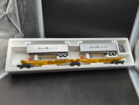 Lionel 6-16322 Sealand T.T.U.X. flatcar set O SCALE Used Excellent Damaged Box