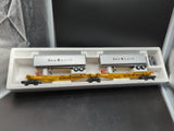 Lionel 6-16322 Sealand T.T.U.X. flatcar set O SCALE Used Excellent Damaged Box