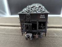 K-Line k6255-1091 B&O 2-Bay Outside Braced Hopper W/Real Coal Load O SCALE Like New