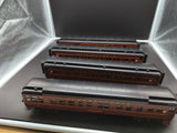 MTH Railking 30-69258 Pennsylvania 4-Car 60' Madison Passenger Set Baggage - 6589, Coach 1 - 1033, Coach 2 - 1038, Observation - Nasemond County. O SCALE Like New Damaged Box