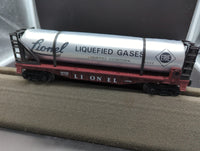 Lionel 6-16348 liquefied petroleum flatcar with tank O SCALE Like New