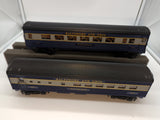 Lionel 6-39062 BALTIMORE & OHIO STREAMLINER PASSENGER CAR 2-PACK #1091 & 5505 O SCALE Like New