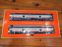 Lionel 6-83116 AMERICAN FREEDOM TRAIN 21" PASSENGER CAR 2 PACK O SCALE NEW