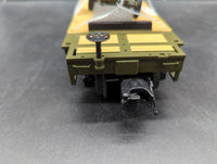 MTH Premier 20-92239c US Army Flat Car W/3 Military Transport Vehicles O SCALE Like New