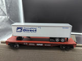 MTH Railking 30-7076C Norfolk Southern Flat Car w/ Trailer  #60420. O SCALE Like New