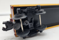 MTH RailKing RK-7806L Burlington Yellow & Tuscan Semi-Scale reefer car O Scale NEW Damaged Box