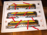 MTH Premier 20-2168-1 Seaboard Citrus paint scheme ABA set Cab Nos. 3049 & 3050 (A units), 3105 (B unit) O Scale Like New