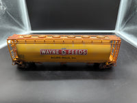 Atlas 6305-4 Cylindrical Hopper Wayne Feeds Allied Mills Inc. O Scale  weathered Used Excellent