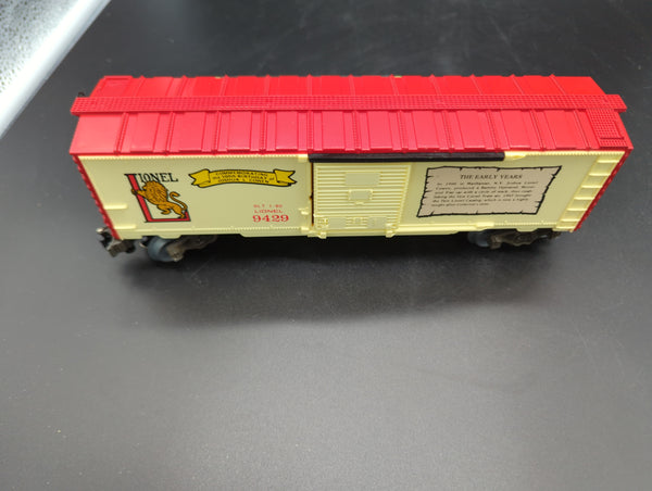 Lionel 6-9429 box car Joshua Cowen the early years 9429. O scale. Like New