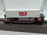 MTH Railking 30-7008 6 Car Set  Louisville & Nashville, Steel Caboose 1067, Box Car 97882, Flat Car with Trailor, 47608, Operating Craine 40029, Gondola 56943, Tank Car 20975 O SCALE Used Excellent