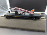 MTH Railking 30-76229 Pennsylvania Flat Car W/Airplane #470212. O SCALE Like New